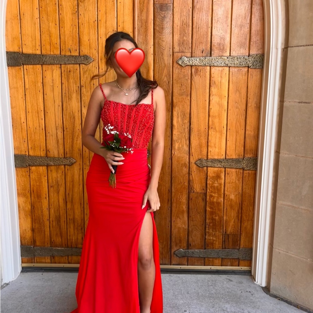 Elegant Red Evening Gown
